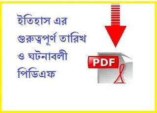 Important Dates in Indian History Pdf in Bengali
